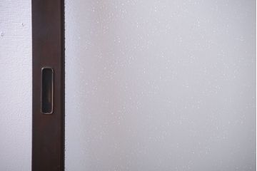 大正ロマン　当時物色ガラス入り!アンティーク引き戸2枚セット(窓)