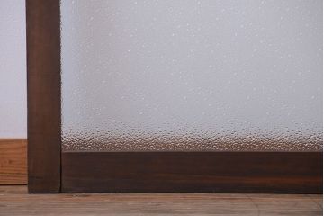 大正ロマン　当時物色ガラス入り!アンティーク引き戸2枚セット(窓)