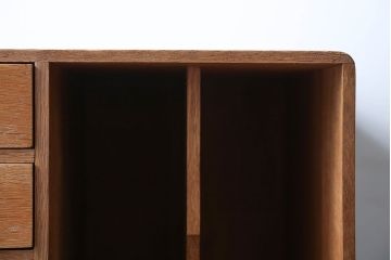 レトロ家具　昭和レトロ　ネームプレート付き!古い木製の書類ケース付き小引き出し