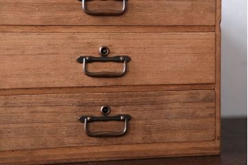 アンティーク家具　古民具・骨董　銅金具・総桐材の高級アンティーク小引き出し