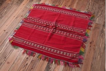 アンティーク雑貨　メキシカンサラぺのポンチョ(シート・ラグ)