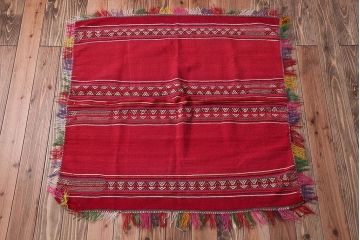 アンティーク雑貨　メキシカンサラぺのポンチョ(シート・ラグ)