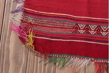 アンティーク雑貨　メキシカンサラぺのポンチョ(シート・ラグ)