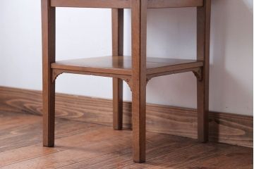 アンティーク家具　和製アンティーク　古いナラ材のサイドテーブル(花台)