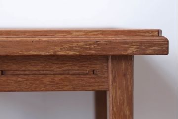 アンティーク家具　和製アンティーク　古いナラ材のサイドテーブル(花台)