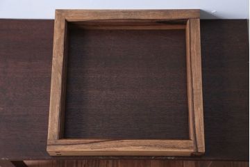 アンティーク雑貨　古民具・骨董　古い黒柿材のアンティーク炉縁