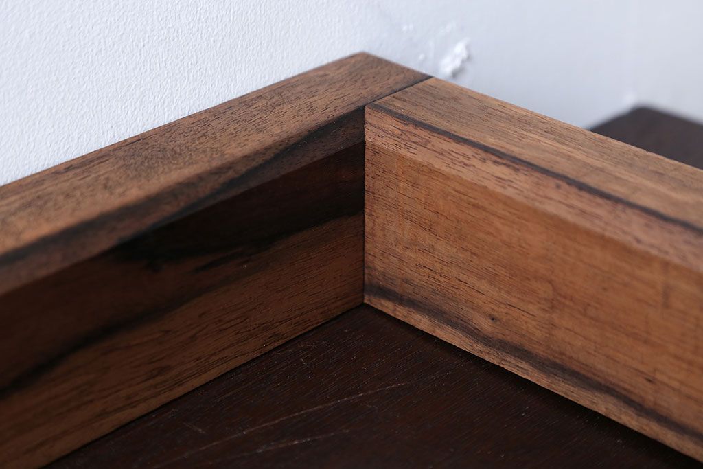 アンティーク雑貨　古民具・骨董　古い黒柿材のアンティーク炉縁