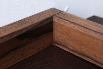 アンティーク雑貨　古民具・骨董　古い黒柿材のアンティーク炉縁