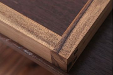 アンティーク雑貨　古民具・骨董　古い黒柿材のアンティーク炉縁