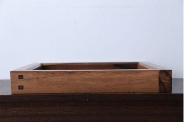 アンティーク雑貨　古民具・骨董　古い黒柿材のアンティーク炉縁