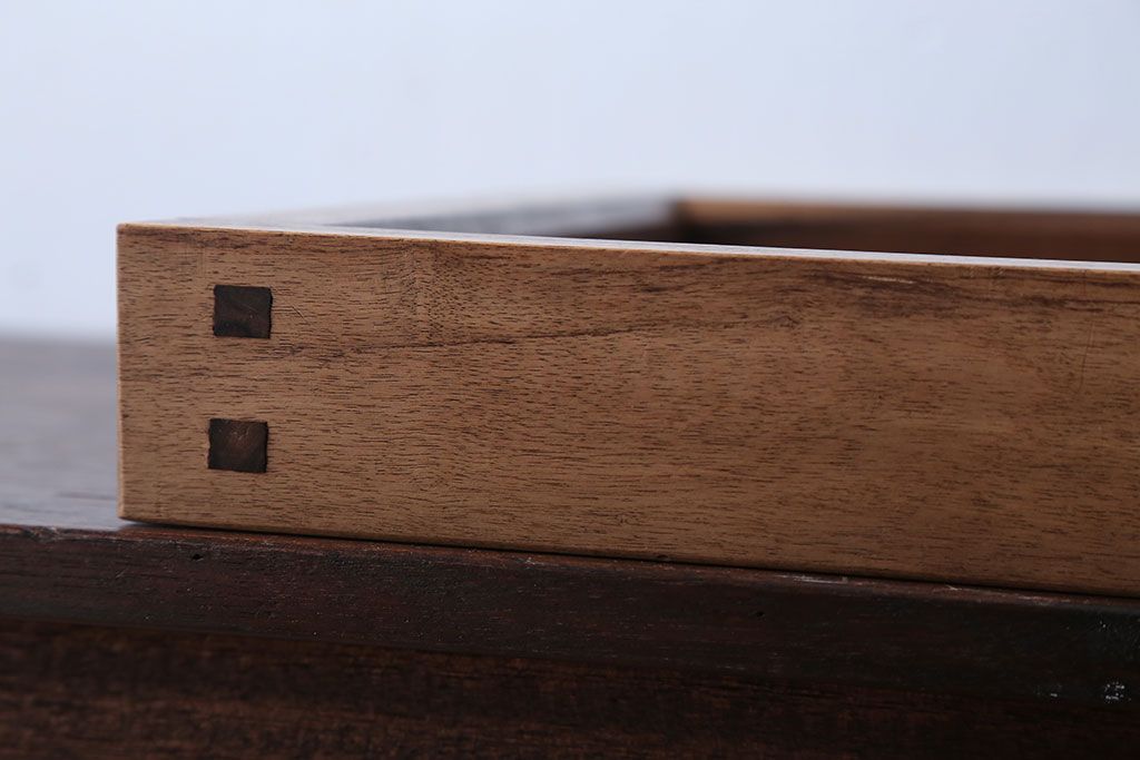 アンティーク雑貨　古民具・骨董　古い黒柿材のアンティーク炉縁