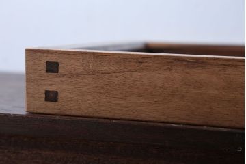 アンティーク雑貨　古民具・骨董　古い黒柿材のアンティーク炉縁