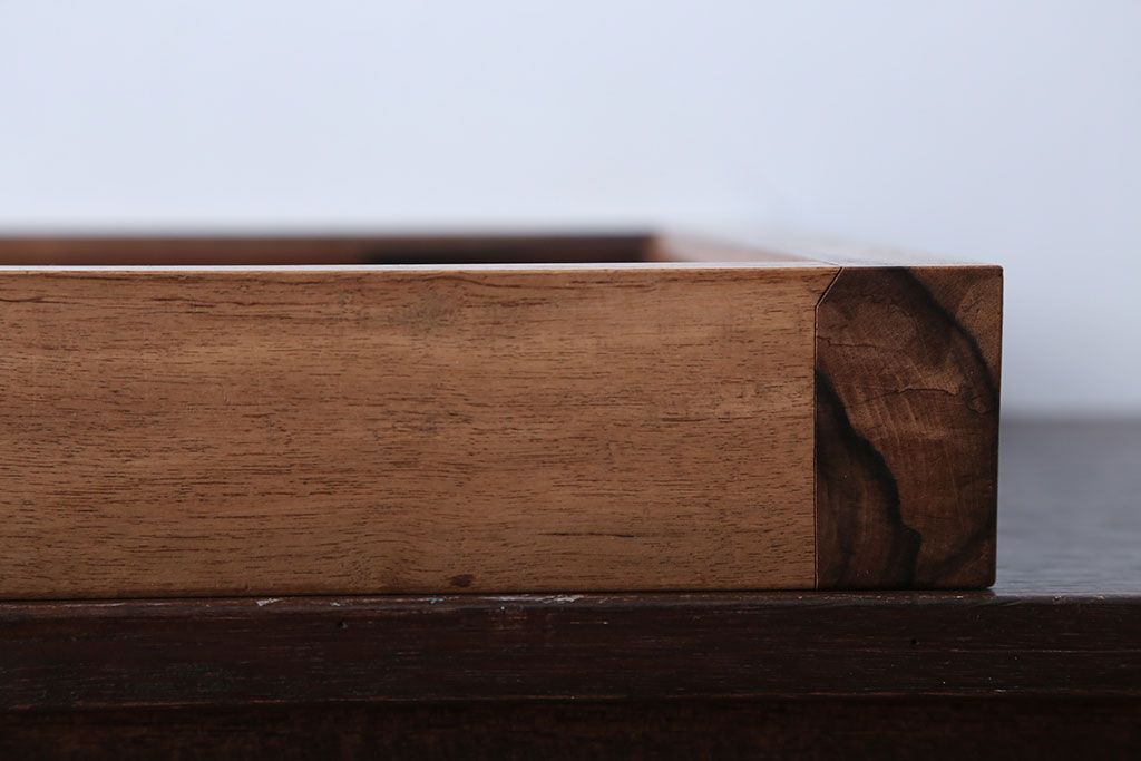 アンティーク雑貨　古民具・骨董　古い黒柿材のアンティーク炉縁