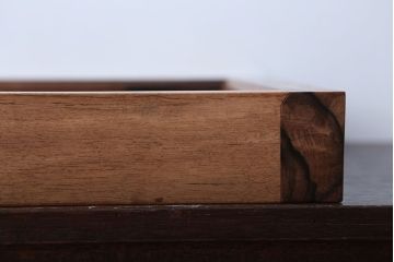 アンティーク雑貨　古民具・骨董　古い黒柿材のアンティーク炉縁