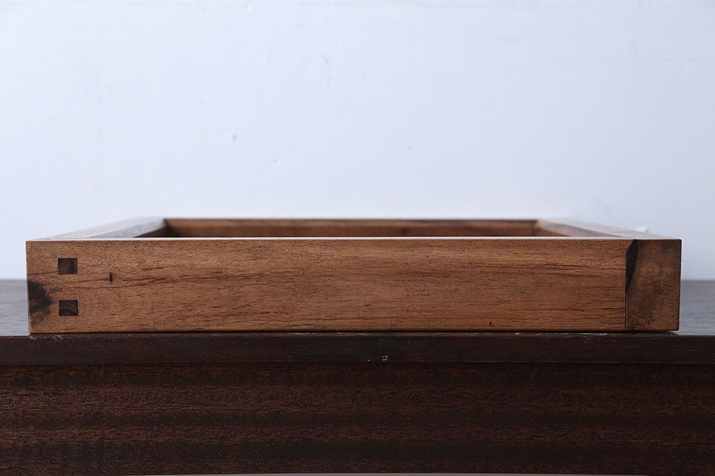 アンティーク雑貨　古民具・骨董　古い黒柿材のアンティーク炉縁