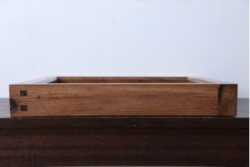 アンティーク雑貨　古民具・骨董　古い黒柿材のアンティーク炉縁