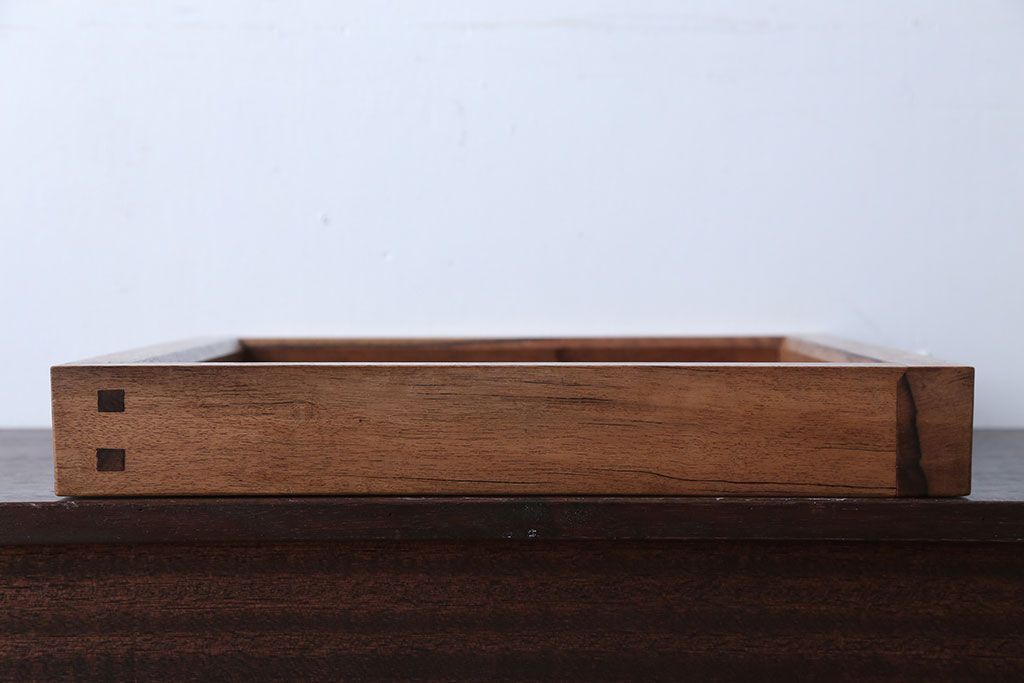 アンティーク雑貨　古民具・骨董　古い黒柿材のアンティーク炉縁