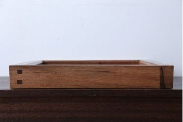 アンティーク雑貨　古民具・骨董　古い黒柿材のアンティーク炉縁