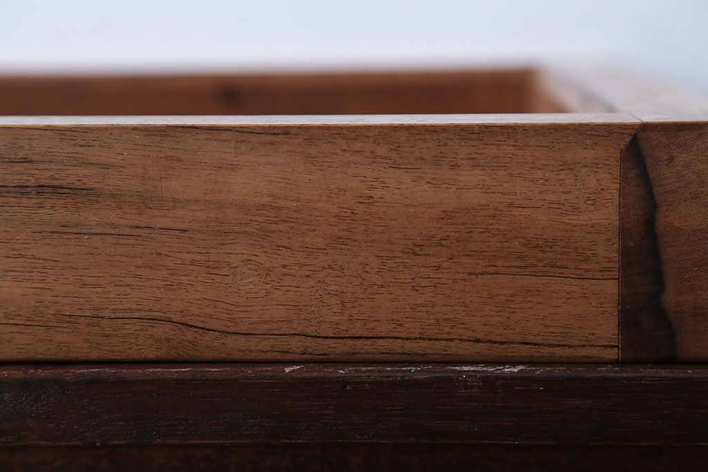 アンティーク雑貨　古民具・骨董　古い黒柿材のアンティーク炉縁