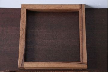 アンティーク雑貨　古民具・骨董　古い黒柿材のアンティーク炉縁