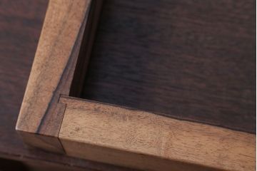 アンティーク雑貨　古民具・骨董　古い黒柿材のアンティーク炉縁