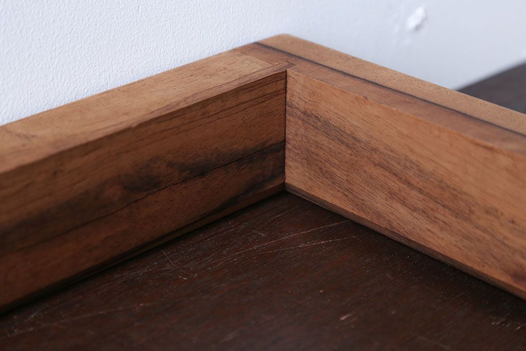 アンティーク雑貨　古民具・骨董　古い黒柿材のアンティーク炉縁