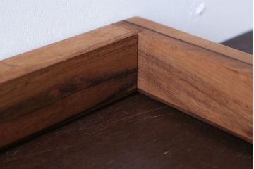 アンティーク雑貨　古民具・骨董　古い黒柿材のアンティーク炉縁