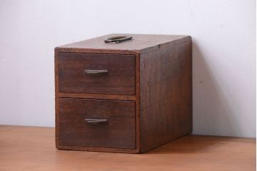 アンティーク家具　和製アンティーク　古い木の印箱(小引き出し)