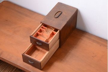 アンティーク家具　和製アンティーク　古い木の印箱(小引き出し)