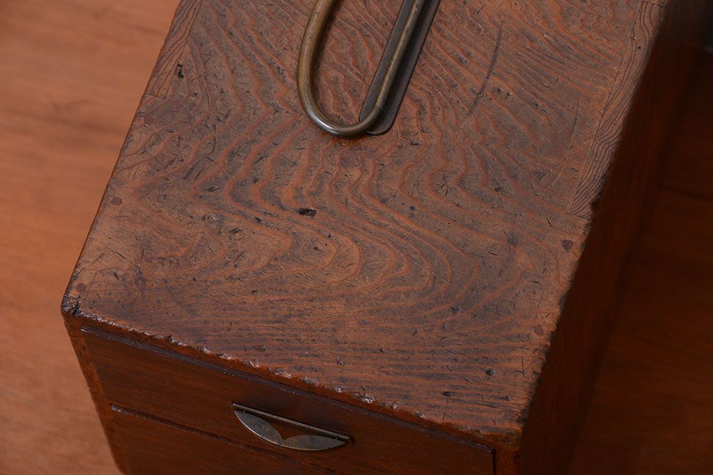 アンティーク家具　和製アンティーク　古い木の印箱(小引き出し)