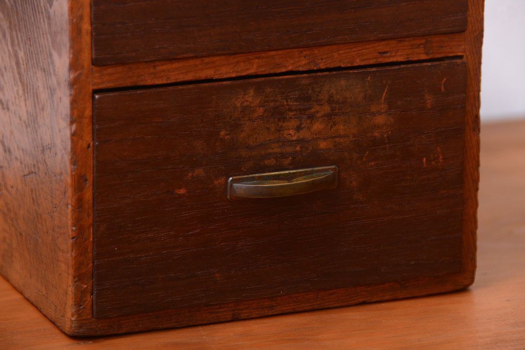 アンティーク家具　和製アンティーク　古い木の印箱(小引き出し)