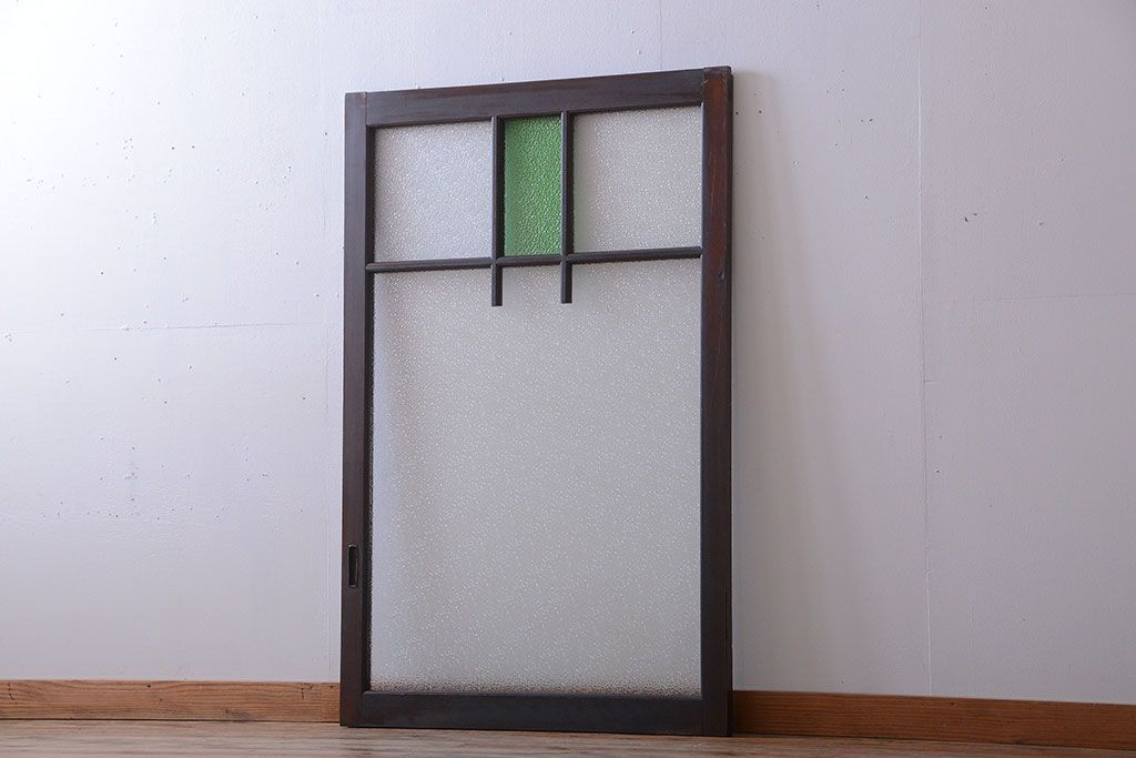 大正ロマン　当時物色ガラス入り!アンティーク引き戸(窓)