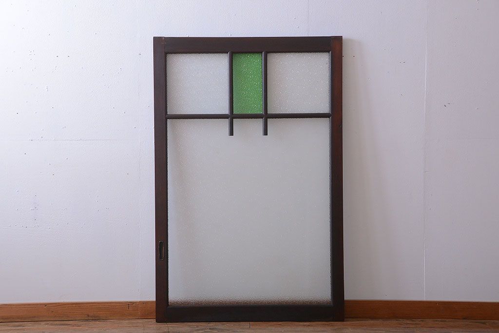 大正ロマン　当時物色ガラス入り!アンティーク引き戸(窓)