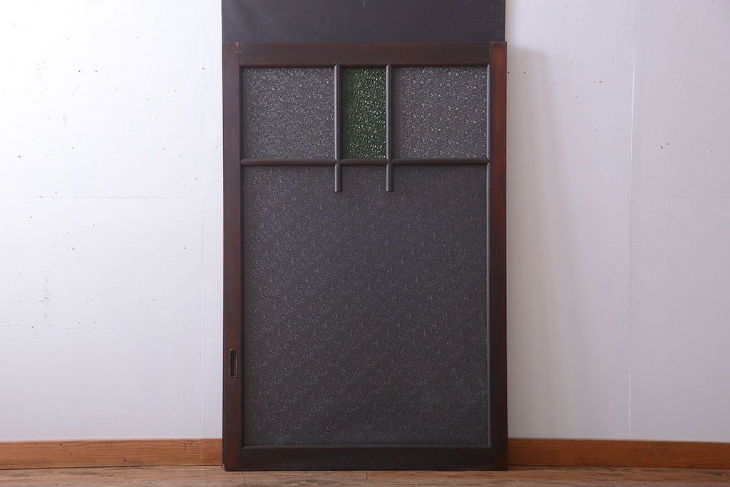 大正ロマン　当時物色ガラス入り!アンティーク引き戸(窓)