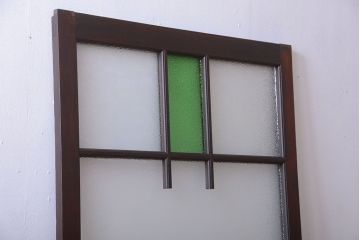 大正ロマン　当時物色ガラス入り!アンティーク引き戸(窓)