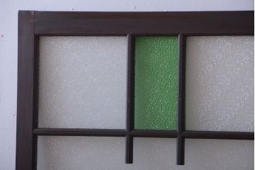 大正ロマン　当時物色ガラス入り!アンティーク引き戸(窓)