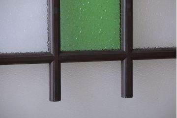 大正ロマン　当時物色ガラス入り!アンティーク引き戸(窓)