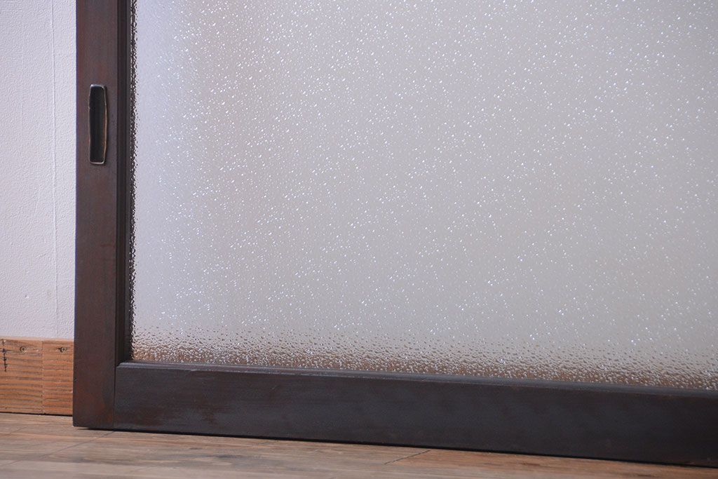 大正ロマン　当時物色ガラス入り!アンティーク引き戸(窓)