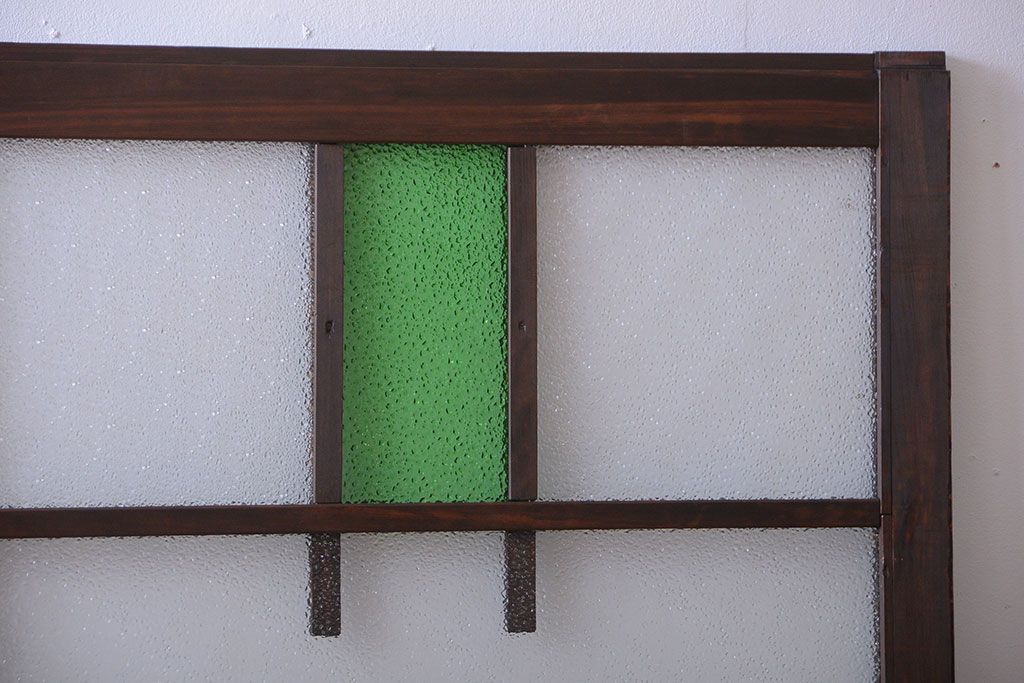 大正ロマン　当時物色ガラス入り!アンティーク引き戸(窓)