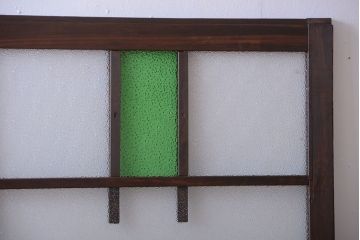 大正ロマン　当時物色ガラス入り!アンティーク引き戸(窓)