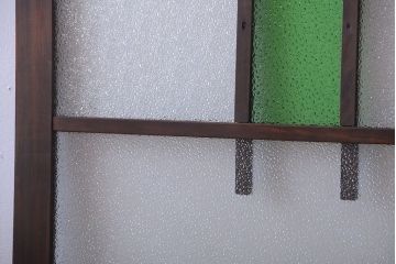 大正ロマン　当時物色ガラス入り!アンティーク引き戸(窓)