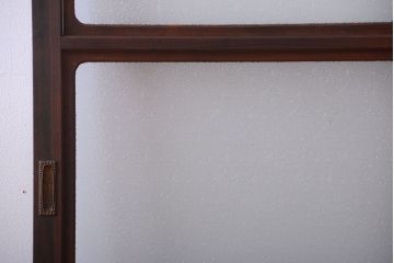 和製アンティーク　ダイヤガラス入り!レトロな幅の狭いガラス戸2枚セット