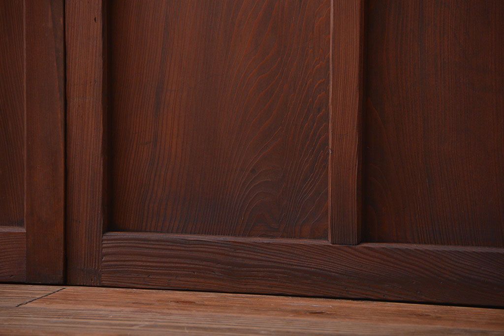 和製アンティーク　ダイヤガラス入り!レトロな幅の狭いガラス戸2枚セット