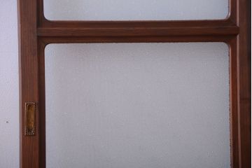 和製アンティーク　ダイヤガラス入り!レトロな幅の狭いガラス戸2枚セット