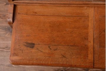 レトロ家具　和製アンティーク　背のたかいレトロな作業台付きカップボード(食器棚)