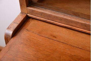 レトロ家具　和製アンティーク　背のたかいレトロな作業台付きカップボード(食器棚)