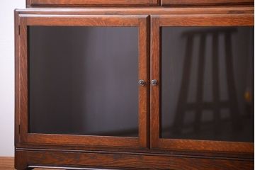 アンティーク家具　イギリスアンティーク　上質なオーク材の高級スタッキングブックケース