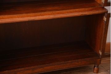アンティーク家具　イギリスアンティーク　上質なオーク材の高級スタッキングブックケース