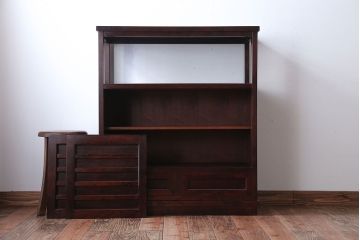 中古　北海道民芸家具　#105　茶箪笥(茶棚・飾り棚)(定価約17万円)