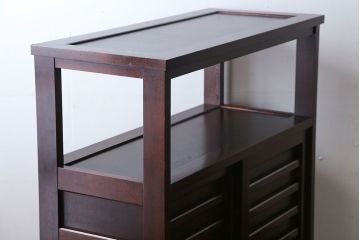 中古　北海道民芸家具　#105　茶箪笥(茶棚・飾り棚)(定価約17万円)